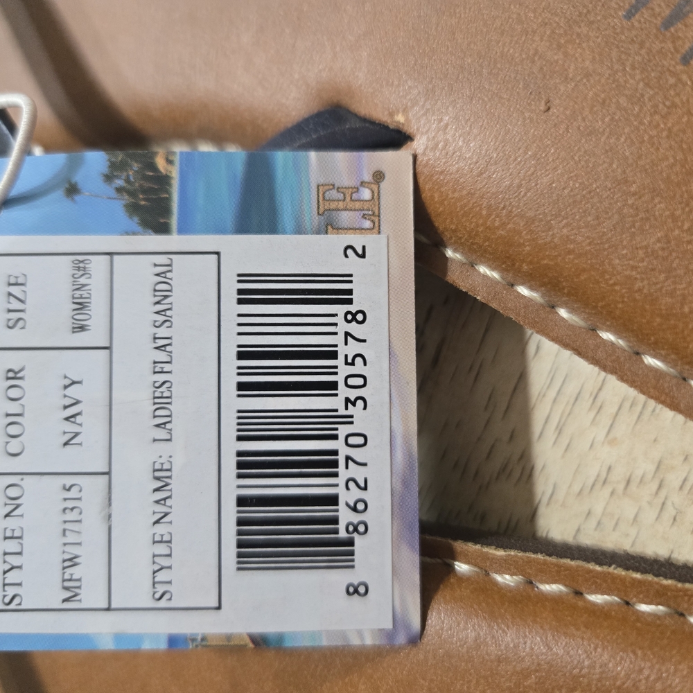 Margaritaville Women's Blue and Brown Sandals - Picture 3 of 4